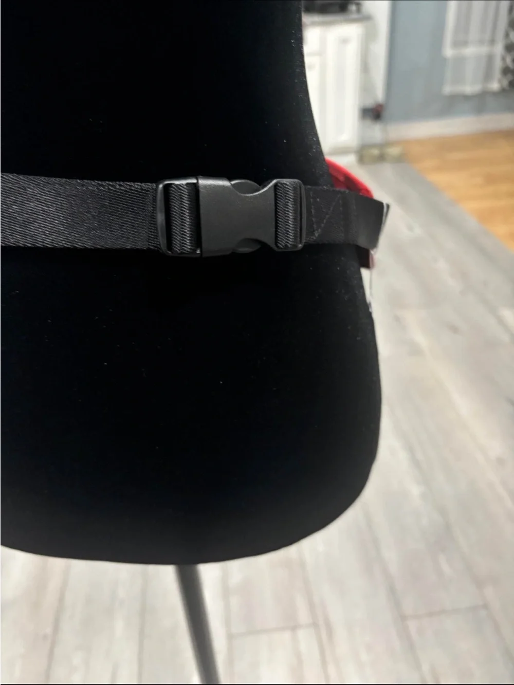 Calvin Klein Jeans Red and Black Messenger Bag with Cream Logo Patch